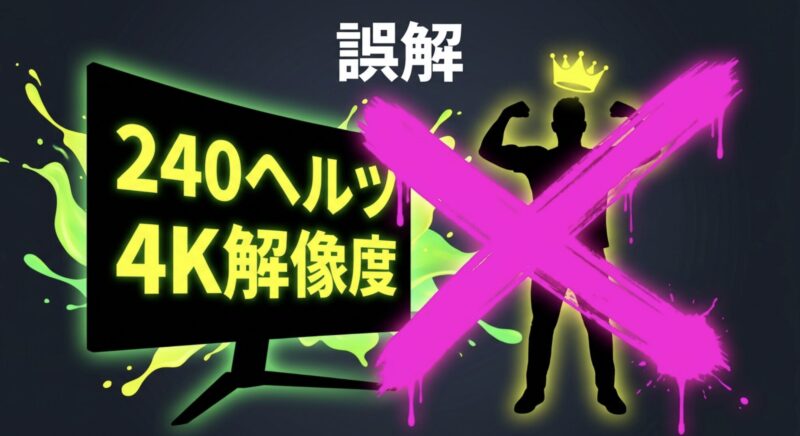 ゲーミングモニターの240Hzや4K解像度に関するよくある誤解