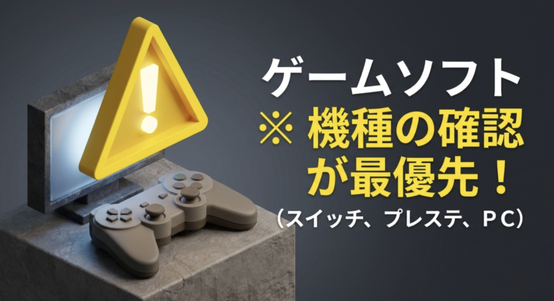ゲームソフト。機種の確認が最優先!(スイッチ、プレステ、PC)